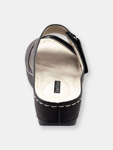Doreen Black Wedge Sandals