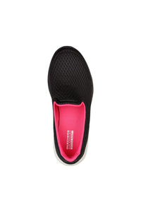 Womens/Ladies GOwalk 6 Big Splash Walking Shoes - Black/Hot Pink