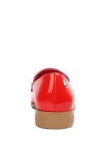 Load image into Gallery viewer, Meanbabe Semicasual Stud Detail Patent Loafers In Red