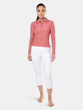 Load image into Gallery viewer, Antique Rose Tech Polo With Stripes
