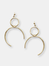 Load image into Gallery viewer, Gold Semi Hoop Earring