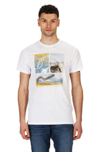 Load image into Gallery viewer, Mens Cline IV Graphic T-Shirt - White Summer Scene Print