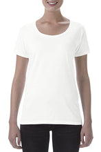 Load image into Gallery viewer, Gildan Womens/Ladies Short Sleeve Deep Scoop Neck T-Shirt (White)