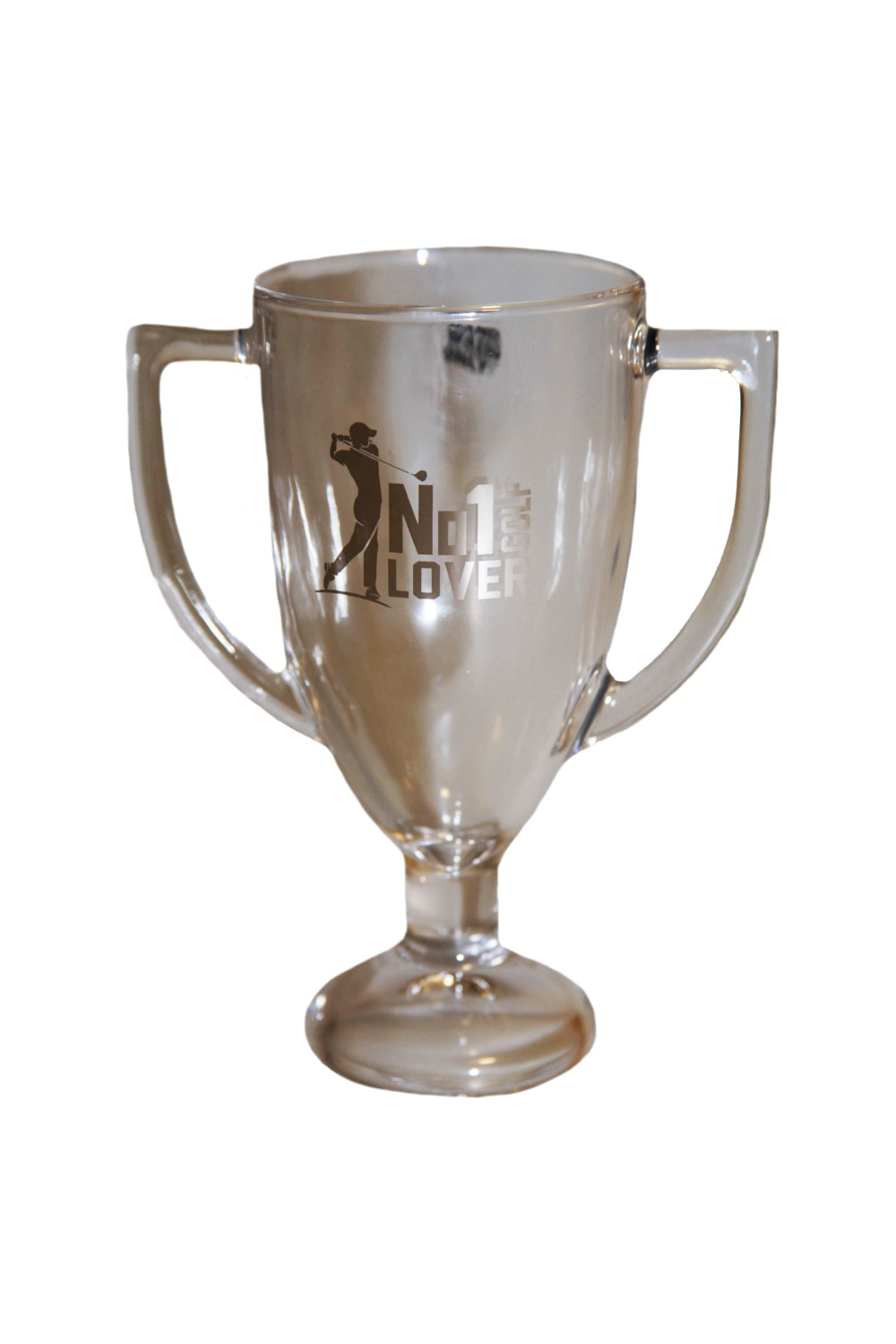 No 1 Golf Lover Trophy Pint Glass (Clear)