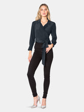 Load image into Gallery viewer, Silk Long Sleeve Wrap Blouse