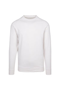 Build Your Brand Mens Raglan-Sleeved Crew Neck Sweat (White)