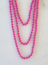 Load image into Gallery viewer, Fuchsia Crystal Beaded Necklace