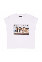 Load image into Gallery viewer, Friends Girls Group Photo Crop Top (White)