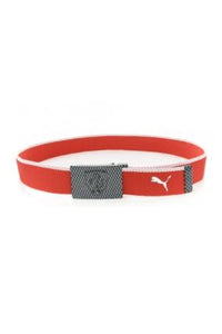 Unisex Adults Ferrari Woven Belt - Red/White