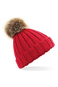 Unisex Cuffed Design Winter Hat - Classic Red