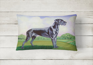12 in x 16 in  Outdoor Throw Pillow Great Dane Canvas Fabric Decorative Pillow