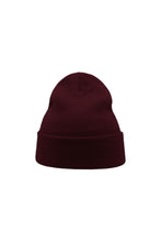 Load image into Gallery viewer, Wind Double Skin Beanie With Turn Up - Burgundy