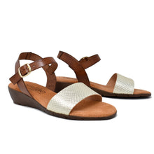 Load image into Gallery viewer, Bobbi-Lee Wedge Sandal In Leather