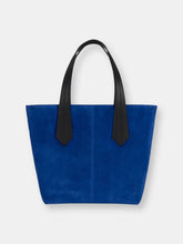 Load image into Gallery viewer, Tab Tote in Blue Suede
