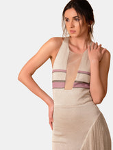 Load image into Gallery viewer, Anabella Asymmetric Knit Dress With Back-Strap Detail