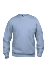 Unisex Adult Basic Round Neck Sweatshirt - Light Blue