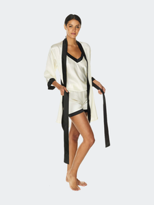 Contrast Silk Robe, Capella