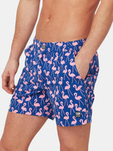 Load image into Gallery viewer, Mens Rose Flamingos Swim Shorts