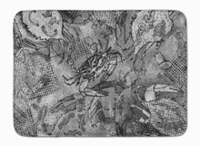 Load image into Gallery viewer, 19 in x 27 in Grey Canvas Abstract Crabs Machine Washable Memory Foam Mat