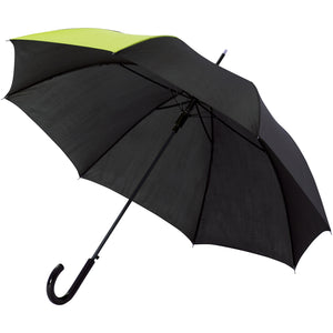 Bullet 23 Inch Lucy Automatic Open Umbrella (Pack of 2) (Neon Green, Solid Black) (33.1 x 40.6 inches)