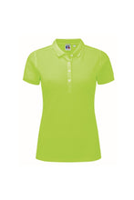 Load image into Gallery viewer, Russell Womens/Ladies Stretch Short Sleeve Polo Shirt (Lime)
