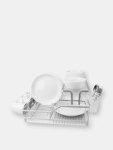 Load image into Gallery viewer, Michael Graves Elevated 2 Tier  Aluminum Dish Rack with Anti-Skid Feet and Removable Utensil Holder, Grey