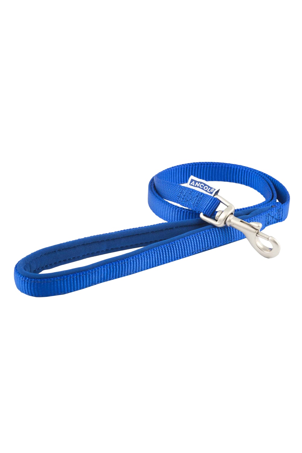 Ancol Nylon Padded Dog Lead (Blue) (185cm x 2.5cm)