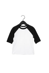 Toddler 3/4 Sleeve Baseball T-Shirt - White/Black