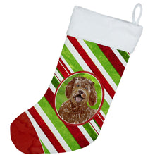 Load image into Gallery viewer, Labradoodle Christmas Candy Stripe Christmas Stocking