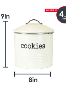 Tin Cookie Jar, Ivory