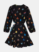 Load image into Gallery viewer, The Maya Long Sleeve Butterfly Wrap Dress
