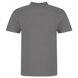 Awdis Mens Piqu Cotton Short-Sleeved Polo Shirt (Charcoal Grey)