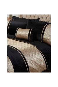 Capri Sequins King (UK - Superking) Duvet Set - Black/Gold