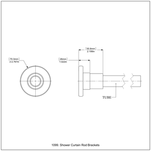 Allied Brass Shower Curtain Rod Brackets With Smooth Accents