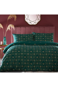 Bee Deco Geometric Duvet Set - Emerald Green (Queen) (UK - King)