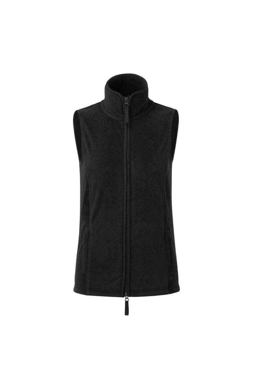 Womens/Ladies Artisan Fleece Vest - Black