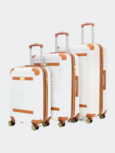 Load image into Gallery viewer, Vintage 3 Piece Expandable Retro Luggage Set