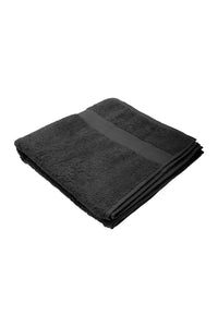 Jassz Premium Heavyweight Plain Bath Towel 28 x 56 inches (Black) (One Size)
