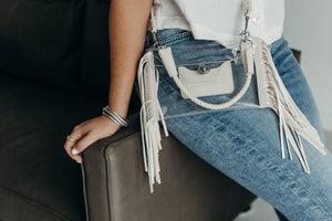 Clear Fringe Crossbody