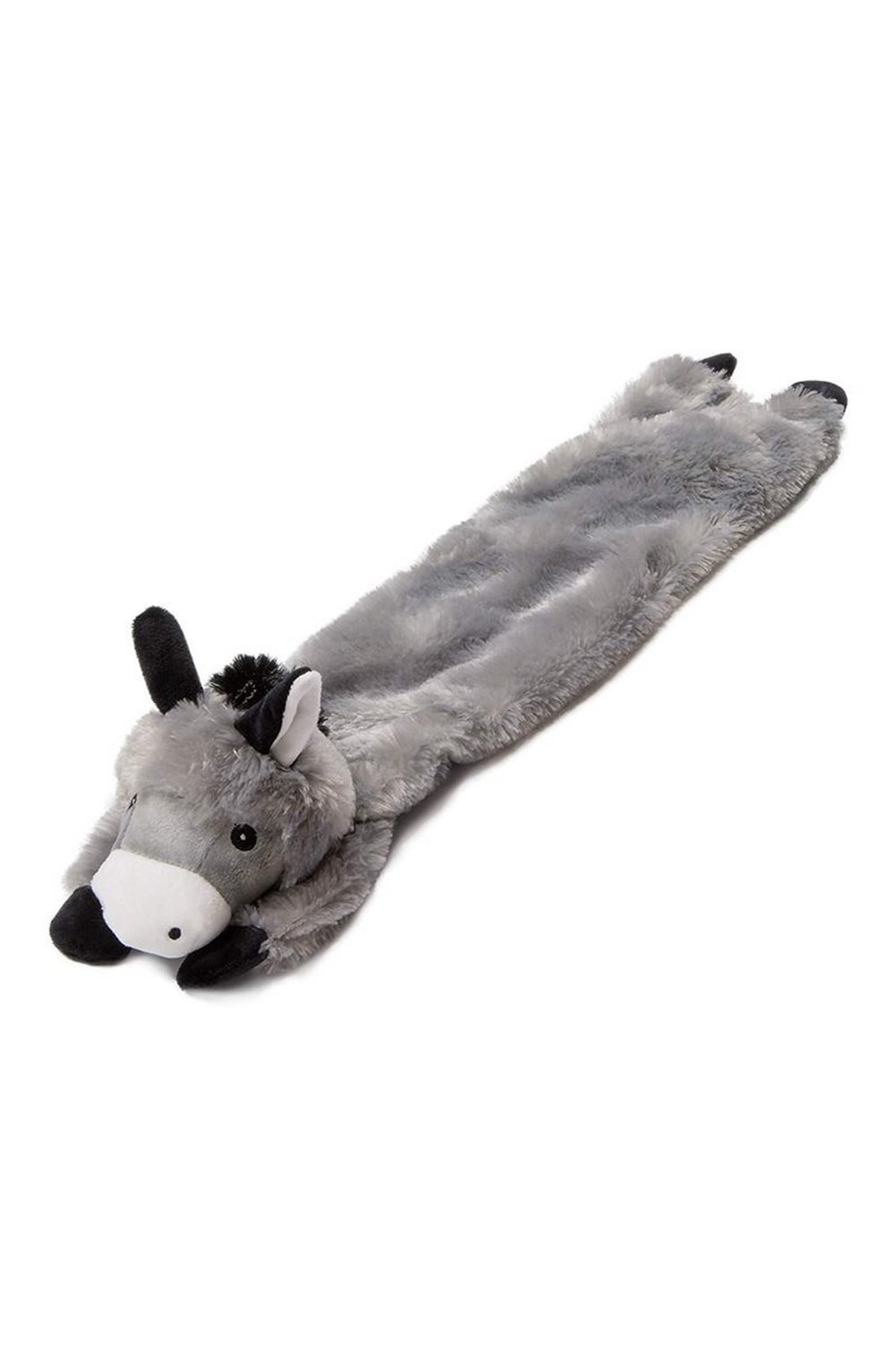 Animate Stuffed Donkey Plush Dog Toy (Gray) (25.5 x 4.3 x 4.7in)