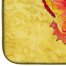 Load image into Gallery viewer, 14 in x 21 in Butterfly on Yellow Dish Drying Mat