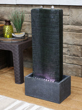 Load image into Gallery viewer, Sunnydaze Rippling Tower Outdoor Water Fountain with LED Lights - 31 in
