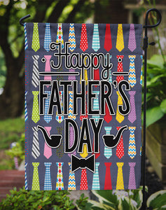 11 x 15 1/2 in. Polyester Happy Father's Day Neckties Bright Garden Flag 2-Sided 2-Ply