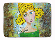 Load image into Gallery viewer, 19 in x 27 in Bee Grateful Girl with Beehive Machine Washable Memory Foam Mat