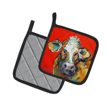 Load image into Gallery viewer, Cow Caught Red Handed Too Pair of Pot Holders