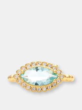Load image into Gallery viewer, London Blue Crystal East West Ring