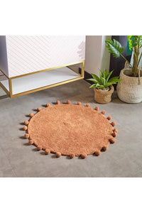 Circle Pom Pom Bath Mat - Pecan (One Size)