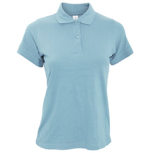 Load image into Gallery viewer, B&amp;C Safran Pure Ladies Short Sleeve Polo Shirt (Sky Blue)
