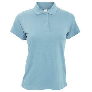 B&C Safran Pure Ladies Short Sleeve Polo Shirt (Sky Blue)