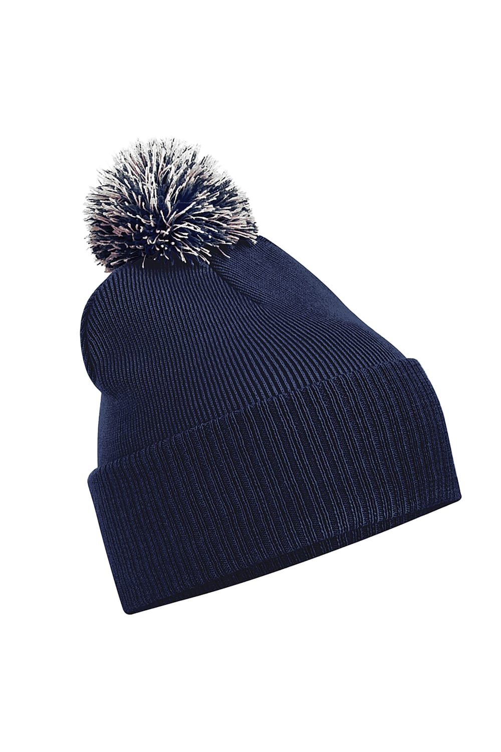 Beechfield Junior Snowstar Duo Winter Beanie Hat / Schoolwear (French Navy/Light Grey)